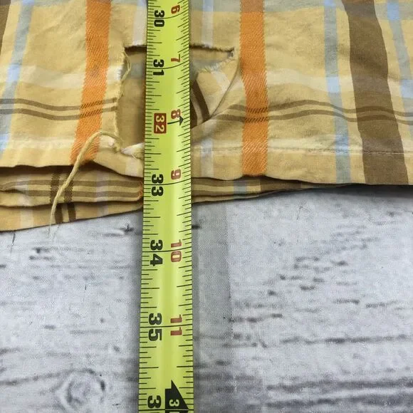 Enyce Shirt Men 3XL Plaid Button Up Short Sleeve Collared Cotton Polyester Shirt - Picture 6 of 10